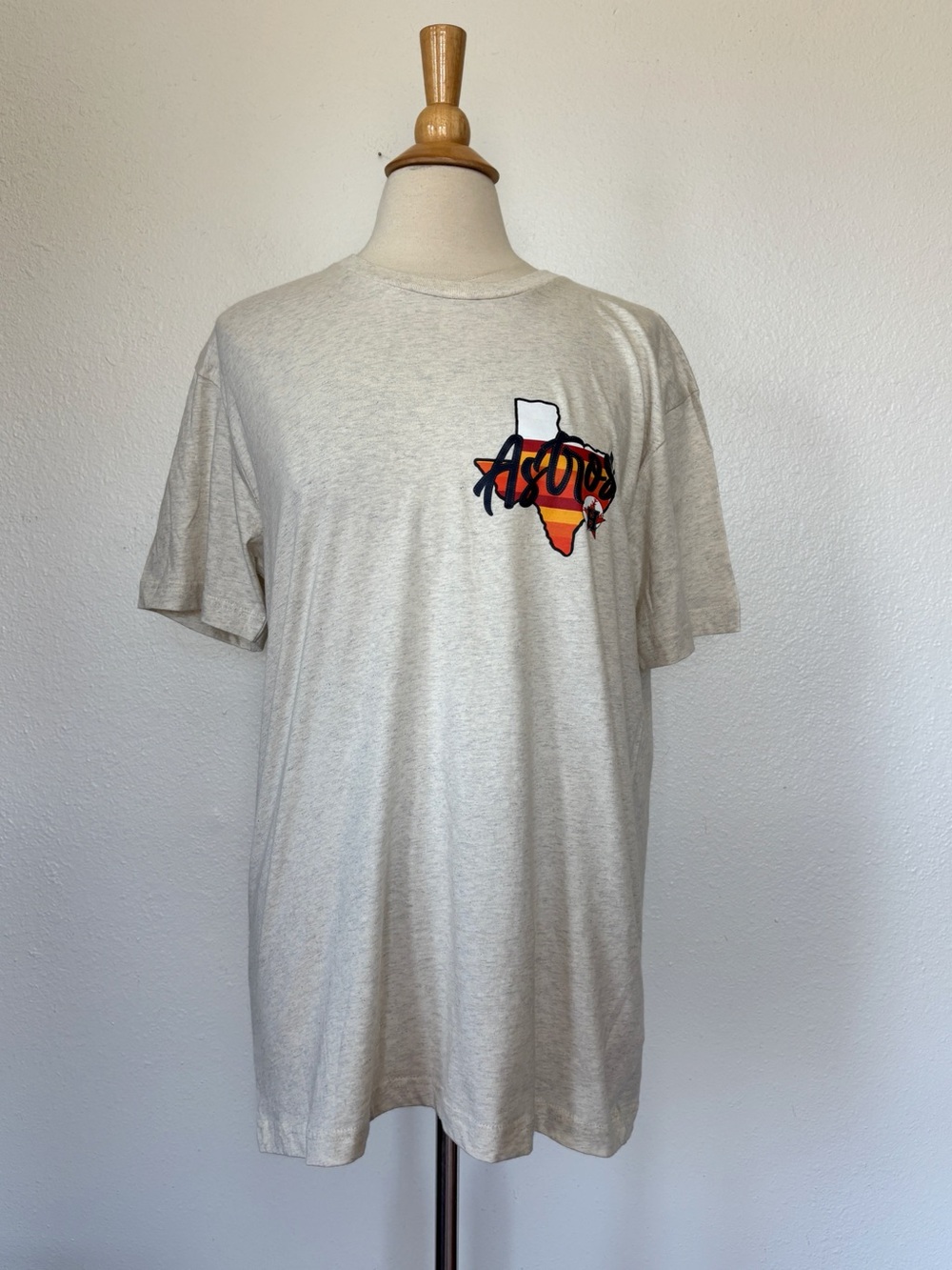 Houston Astros Texas Light Beige Graphic Short Sleeve T-Shirt